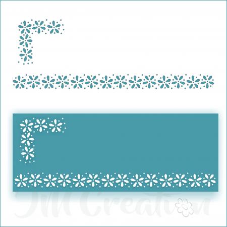 Stanzschablone - Blumenbordüre